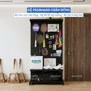 Kệ Pegboard treo vợt cầu lồng
