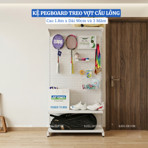 Kệ Pegboard cầu lồng Cao 1.8m x 90cm
