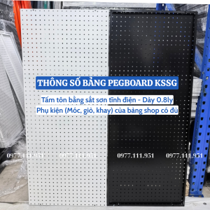Tấm tôn đục lỗ cài móc treo phụ kiện