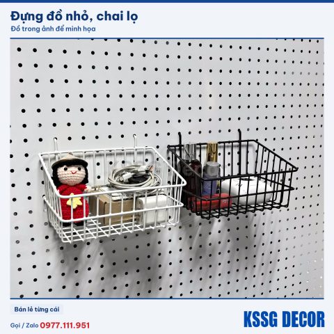 Giỏ cài tôn chữ nhật xéo màu trắng khi dùng thực tế