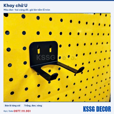 Khay chữ U, đen, trắng hoặc vàng