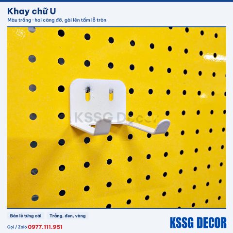 Khay chữ U màu trắng
