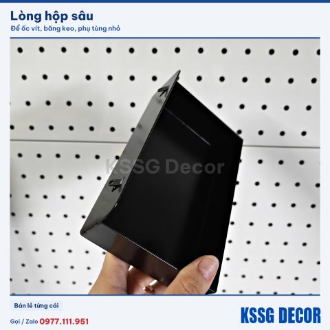 Khay chữ nhật ngắn màu đen, ảnh thực tế (3)