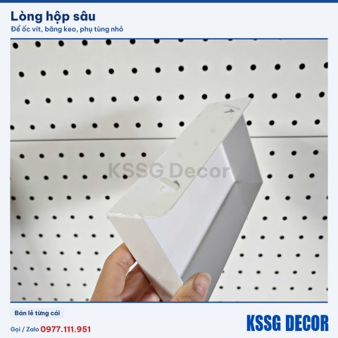 Khay chữ nhật ngắn màu trắng, ảnh thực tế (2)