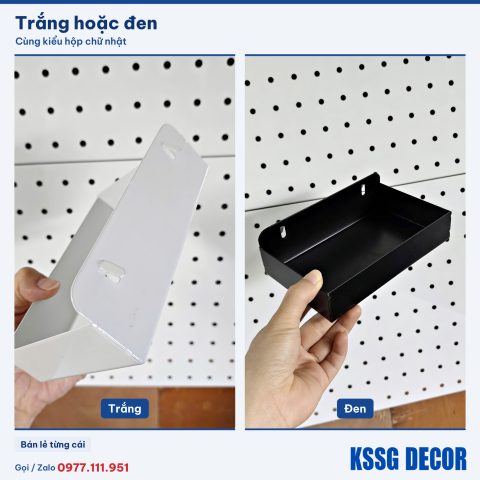 Khay chữ nhật ngắn màu trắng, ảnh thực tế (3)