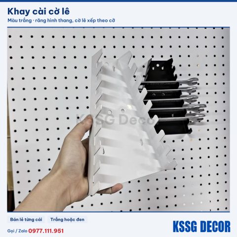 Khay cờ lê mẫu mới 20cm màu trắng