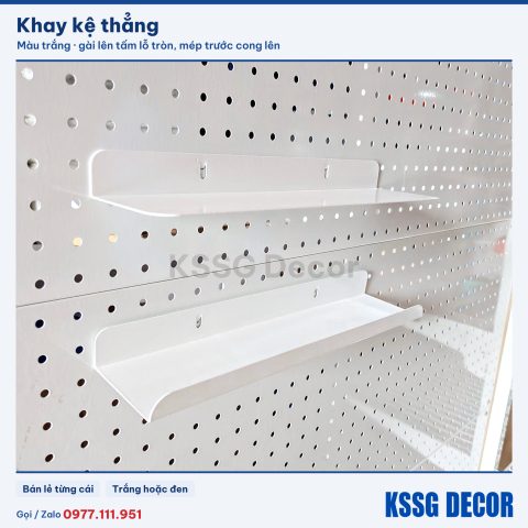 Khay không gờ dài 33cm màu trắng, ảnh thực tế (1)