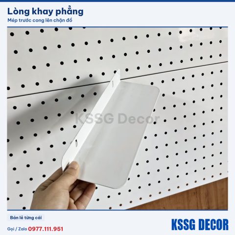 Khay không gờ dài 33cm màu trắng, ảnh thực tế (2)