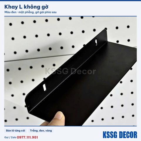 Khay chữ L không gờ, đen, trắng hoặc vàng