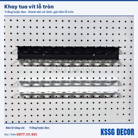 Khay tua vít lỗ tròn màu trắng