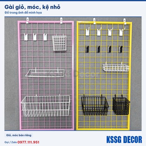 Khung lưới 100×50cm cọng 2.5mm màu vàng khi dùng thực tế