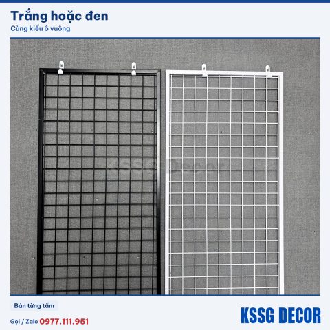 Khung lưới 120×60cm màu đen, cận cảnh màu sơn