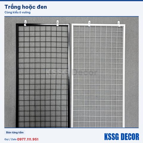 Khung lưới 120×60cm màu trắng, cận cảnh màu sơn