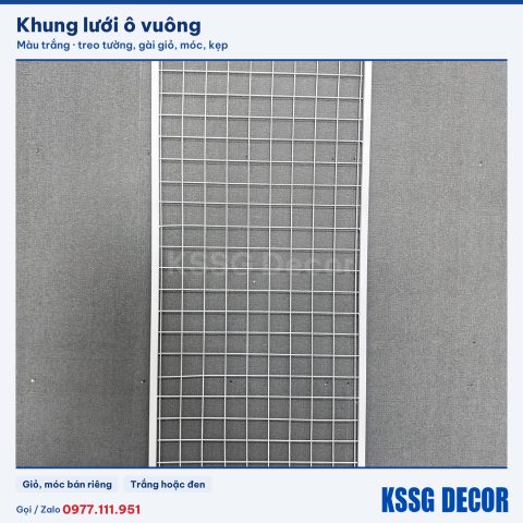 Khung lưới 255×40cm màu trắng