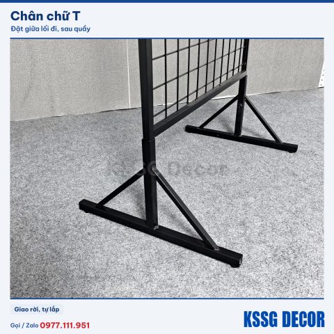 Khung lưới có chân 120×60cm màu đen, ảnh thực tế