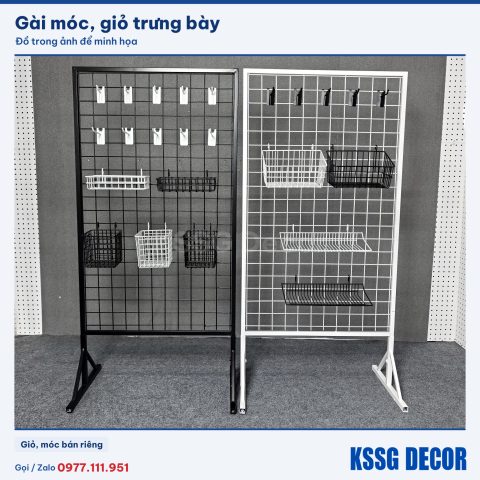 Khung lưới có chân 120×60cm màu trắng khi dùng thực tế