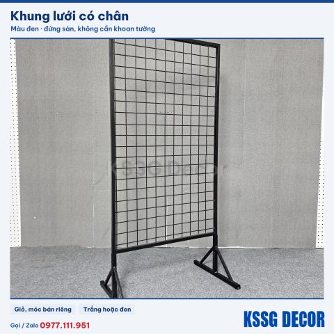 Khung lưới có chân 120×90cm, đen hoặc trắng