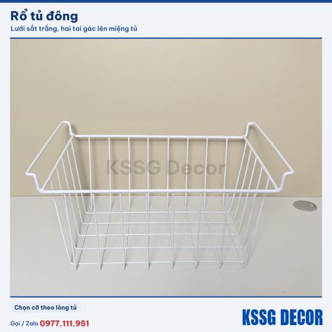 Rổ tủ đông màu trắng