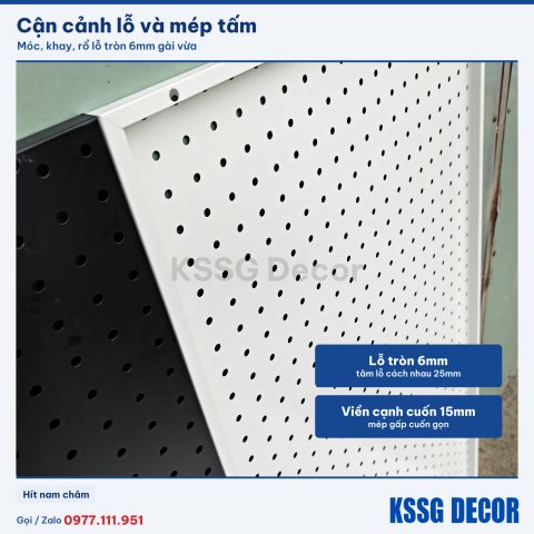 Cận cảnh tấm tôn lỗ 100×50cm