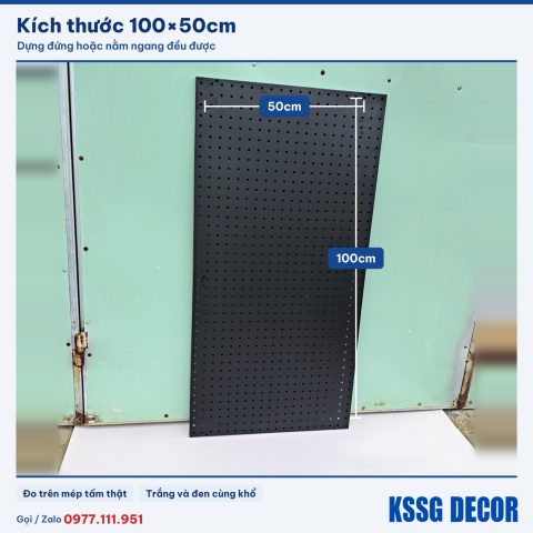 Tấm tôn lỗ 100×50cm, ảnh ghi kích thước
