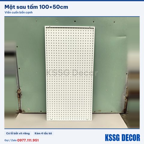 Mặt sau tấm tôn lỗ 100×50cm