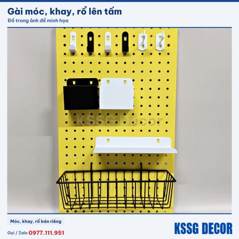 Tấm tôn lỗ bo góc tròn 70×40cm treo đồ nghề
