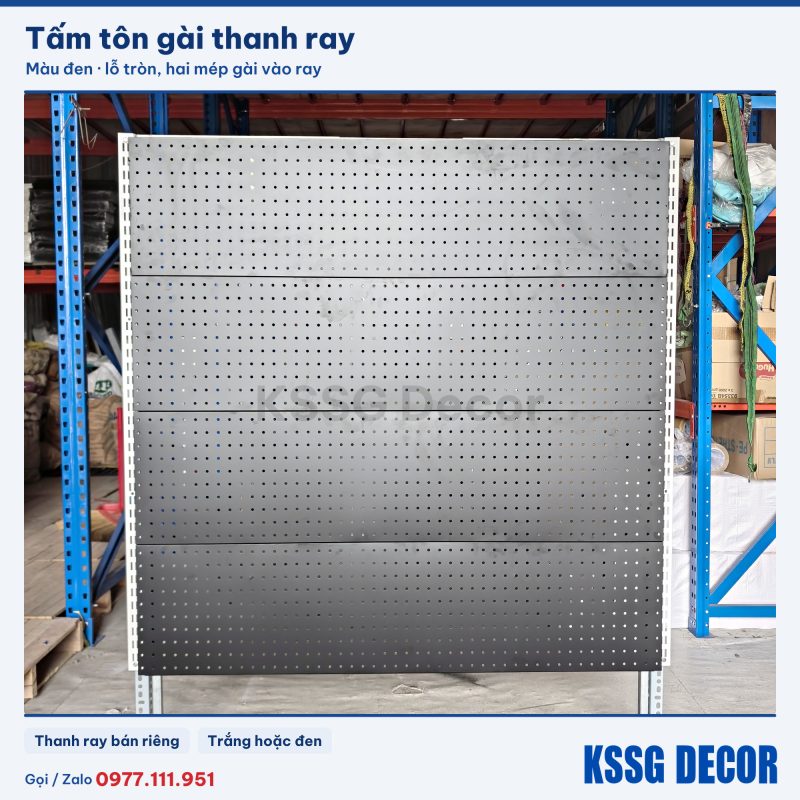 Tấm tôn gài thanh ray 70×21cm màu đen