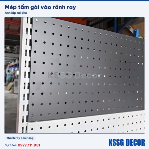 Tấm tôn gài thanh ray 70×21cm nhìn nghiêng