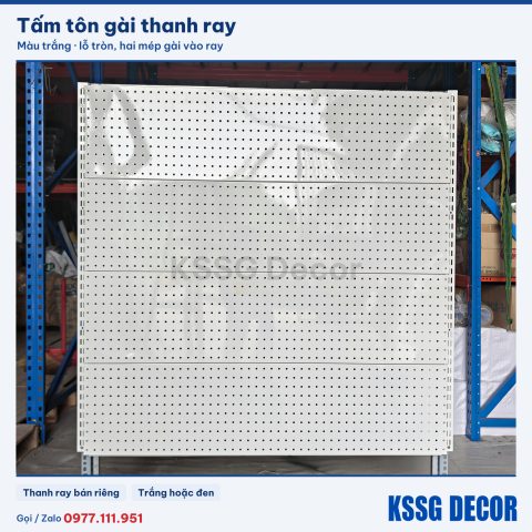 Tấm Tôn Gài Thanh Ray - Dài 70cm x 21cm - Trắng