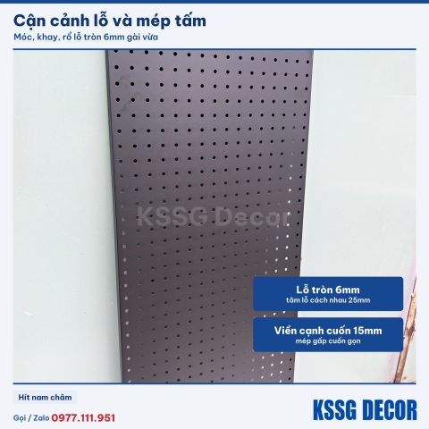 Cận cảnh tấm tôn lỗ 100×40cm
