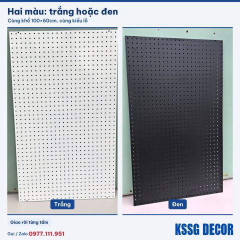 Tấm tôn lỗ 100×60cm màu đen, cận cảnh màu sơn