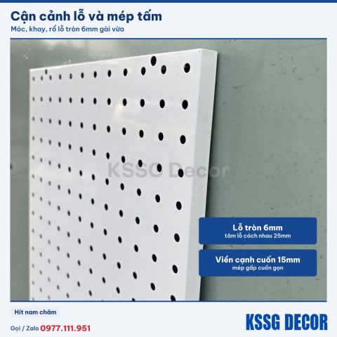 Cận cảnh tấm tôn lỗ 120×30cm màu đen