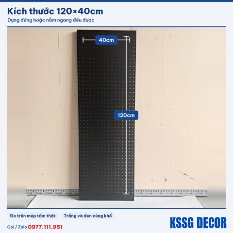 Tấm tôn lỗ 120×40cm, ảnh ghi kích thước