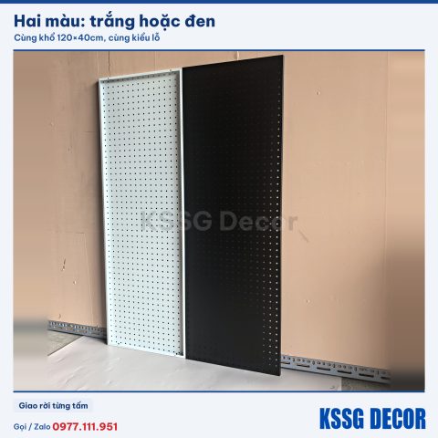 Tấm tôn lỗ 120×40cm màu đen, cận cảnh màu sơn