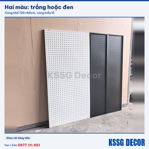 Tấm tôn lỗ 120×60cm màu trắng, cận cảnh màu sơn