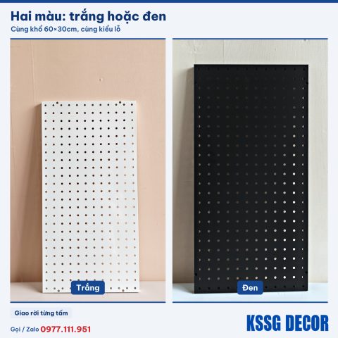Tấm tôn lỗ 60×30cm màu đen, cận cảnh màu sơn
