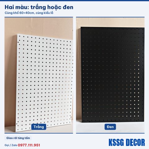 Tấm tôn lỗ 60×40cm màu đen, cận cảnh màu sơn