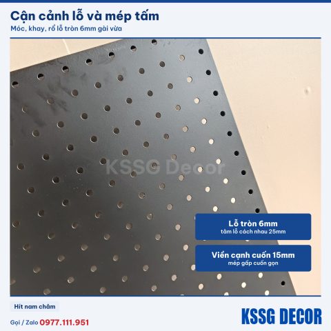 Cận cảnh tấm tôn lỗ 70×40cm