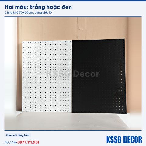 Tấm tôn lỗ 70×50cm màu trắng, cận cảnh màu sơn