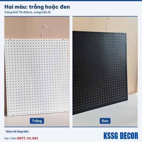 Tấm tôn lỗ 70×60cm màu đen, cận cảnh màu sơn