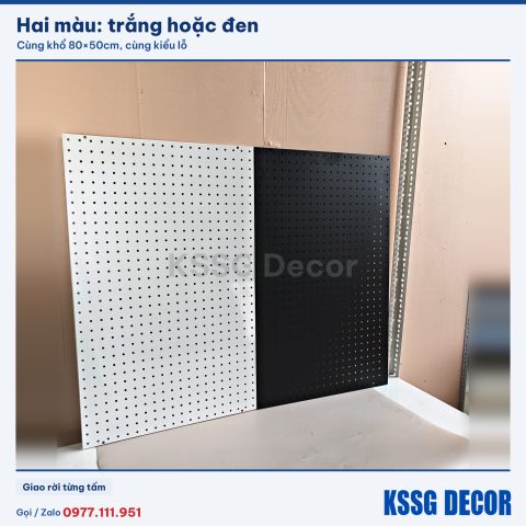Tấm tôn lỗ 80×50cm màu trắng, cận cảnh màu sơn