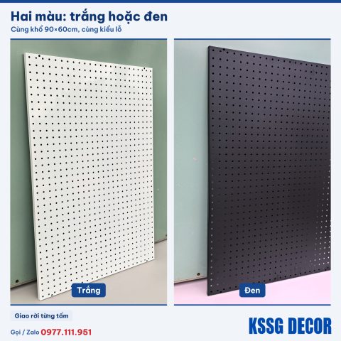 Tấm tôn lỗ 90×60cm màu đen, cận cảnh màu sơn
