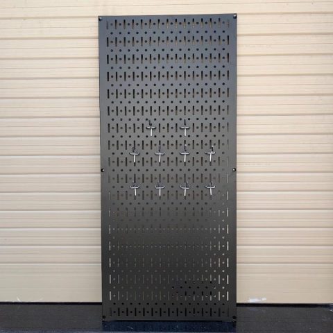 Tấm tôn lỗ dọc lỗ tròn 40x80cm - Đen