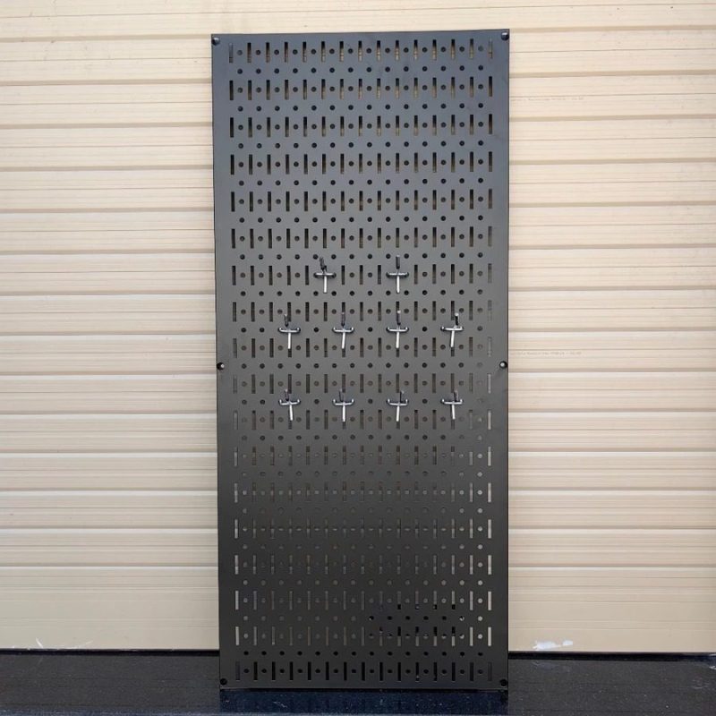 Tấm tôn lỗ dọc lỗ tròn 40x80cm - Đen