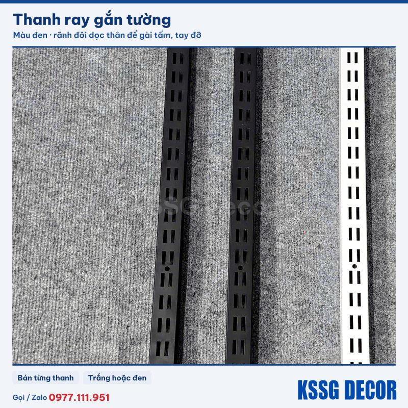 Thanh ray 120cm màu đen