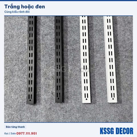 Thanh ray 90cm màu đen, cận cảnh màu sơn