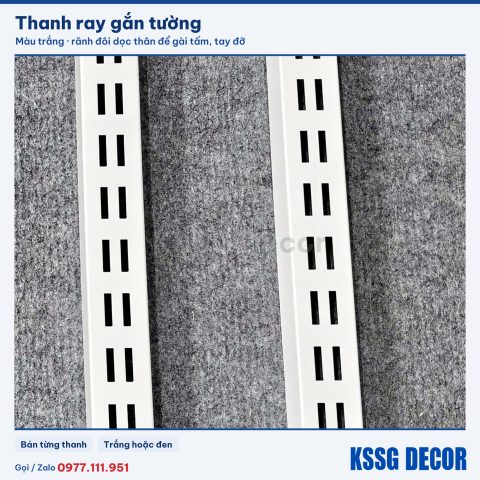 Thanh ray 90cm màu trắng