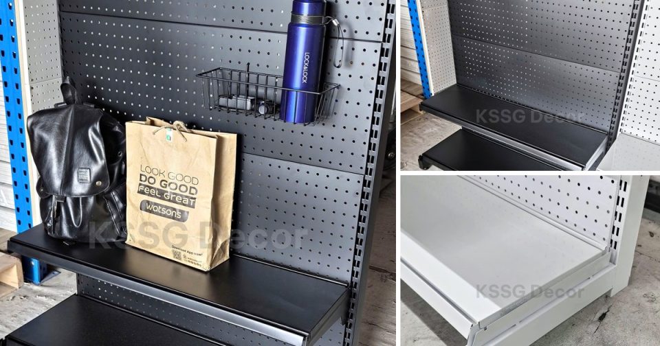 Kệ pegboard đứng sàn cho gara, tiệm sửa xe