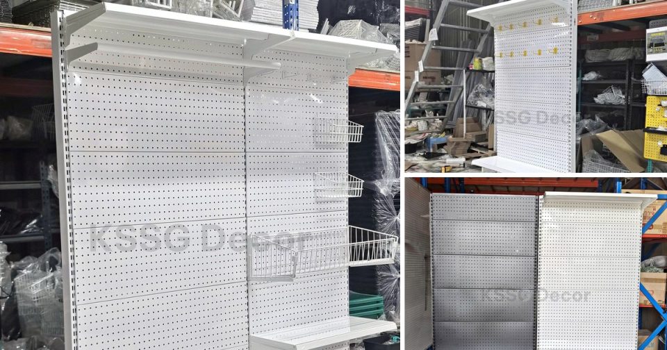 Chọn kệ pegboard đứng sàn: dài bao nhiêu, cao bao nhiêu, mấy tầng