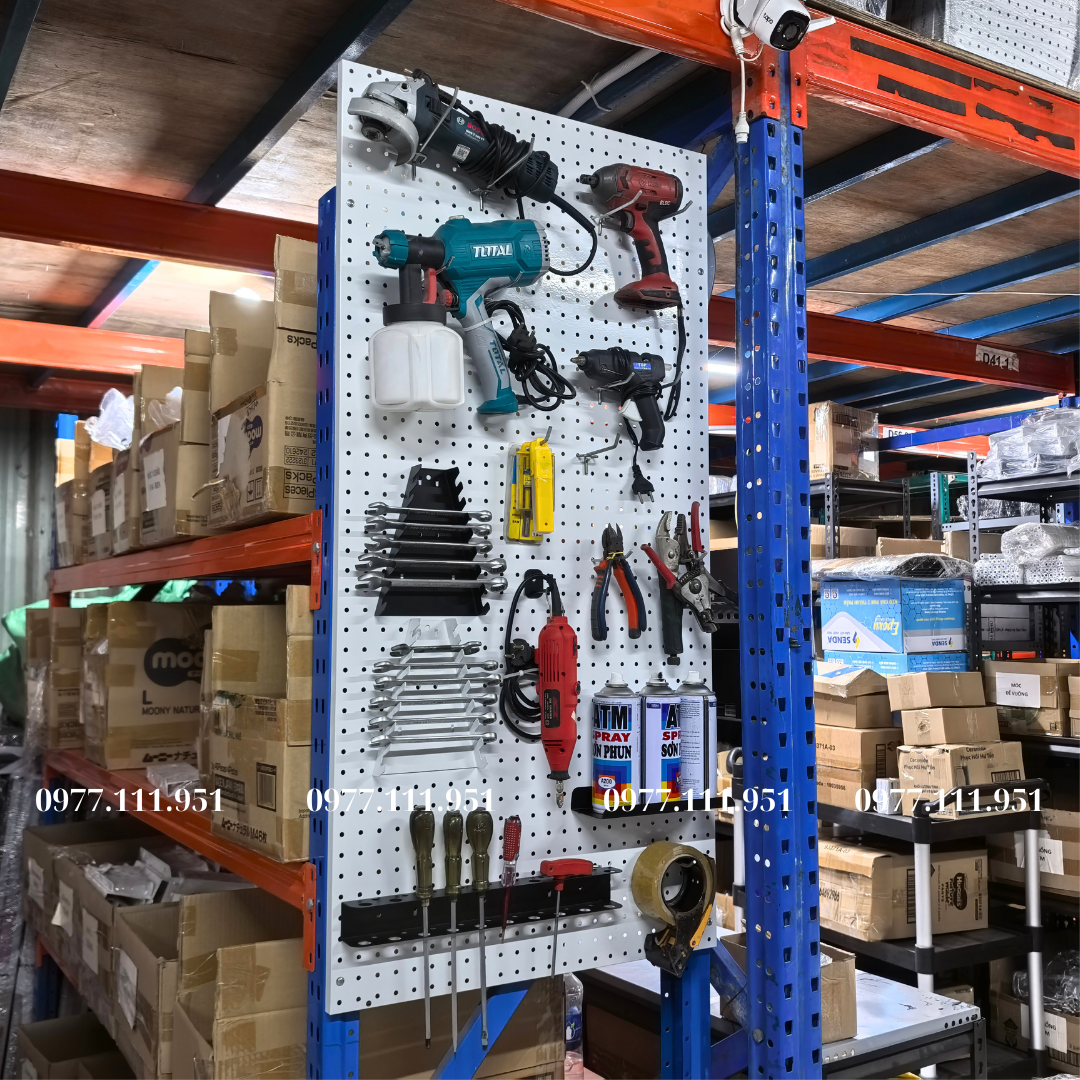Tấm tôn đục lỗ 1.2mx50 Tấm tôn đục lỗ cài móc treo phụ kiện